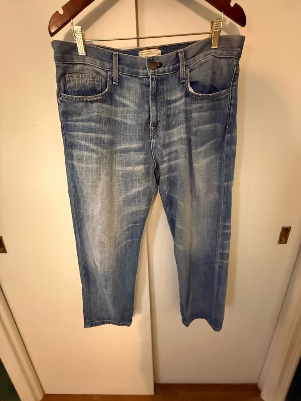 Classic womens Blue Washed Jeans